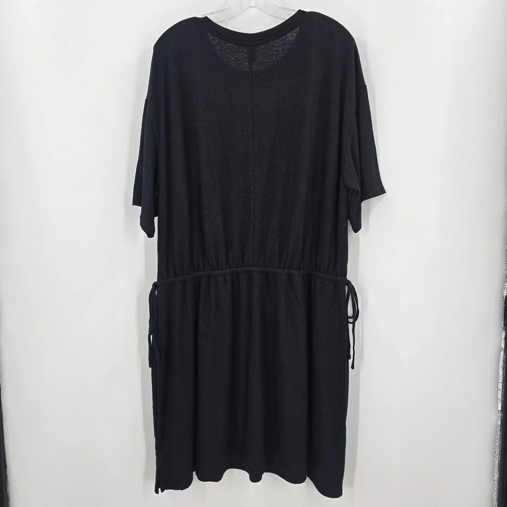 NWT Old Navy Dress Womens‎ XXL Tie Waist Black Knee Length